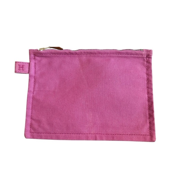 Authentic Hermès Pink Bora Bora Pouch Canvas Small Clutch Cosmetic Case - Picture 7 of 16
